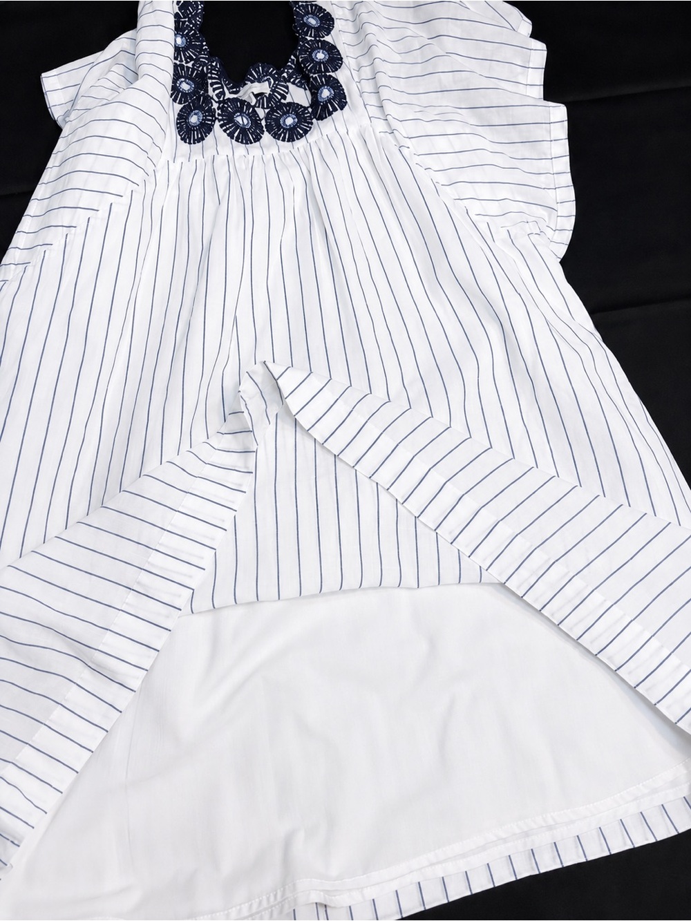 Madewell 
Embroidered Circle Dress in blue Stripe medium d2 - Picture 3 of 11